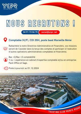 Nous recrutons un(e) comptable!